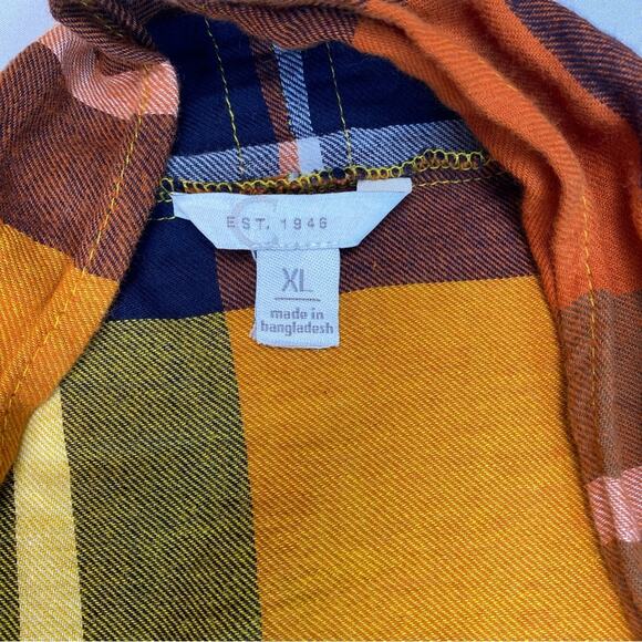 Vest Plaid Fringe Drape Fringe Vest Fall Pumpkin Picking Picture Orange XL - Picture 4 of 8